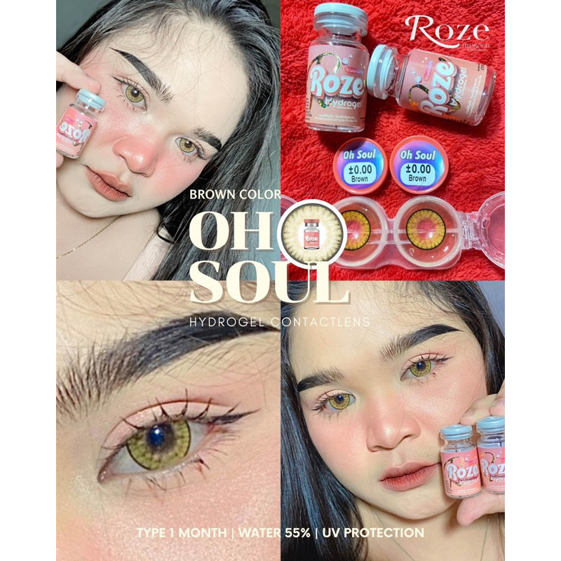 🔥คอนแทคเลนส์ Hydrogel✨ขนาดบิ๊กอาย ✨ Oh soul (Rozelens