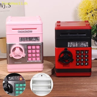TimeHee 1 ชิ้นเครื่องมืออัตโนมัติเด็ก Piggy Bank ปลอดภัยเหรียญเงินสดเงินฝากรหัสผ่านกล่องครอบครัว Interactive ATM กระปุกออมสิน TH
