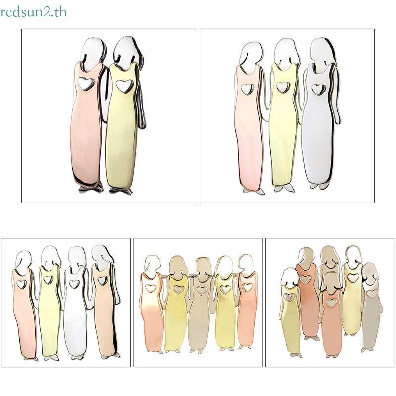 Redsun2 แฟชั่น Best Friends เข็มกลัดสวย 2 3 4 5 6 Sisters Pin เข็มกลัดสําหรับเสื้อกันหนาว