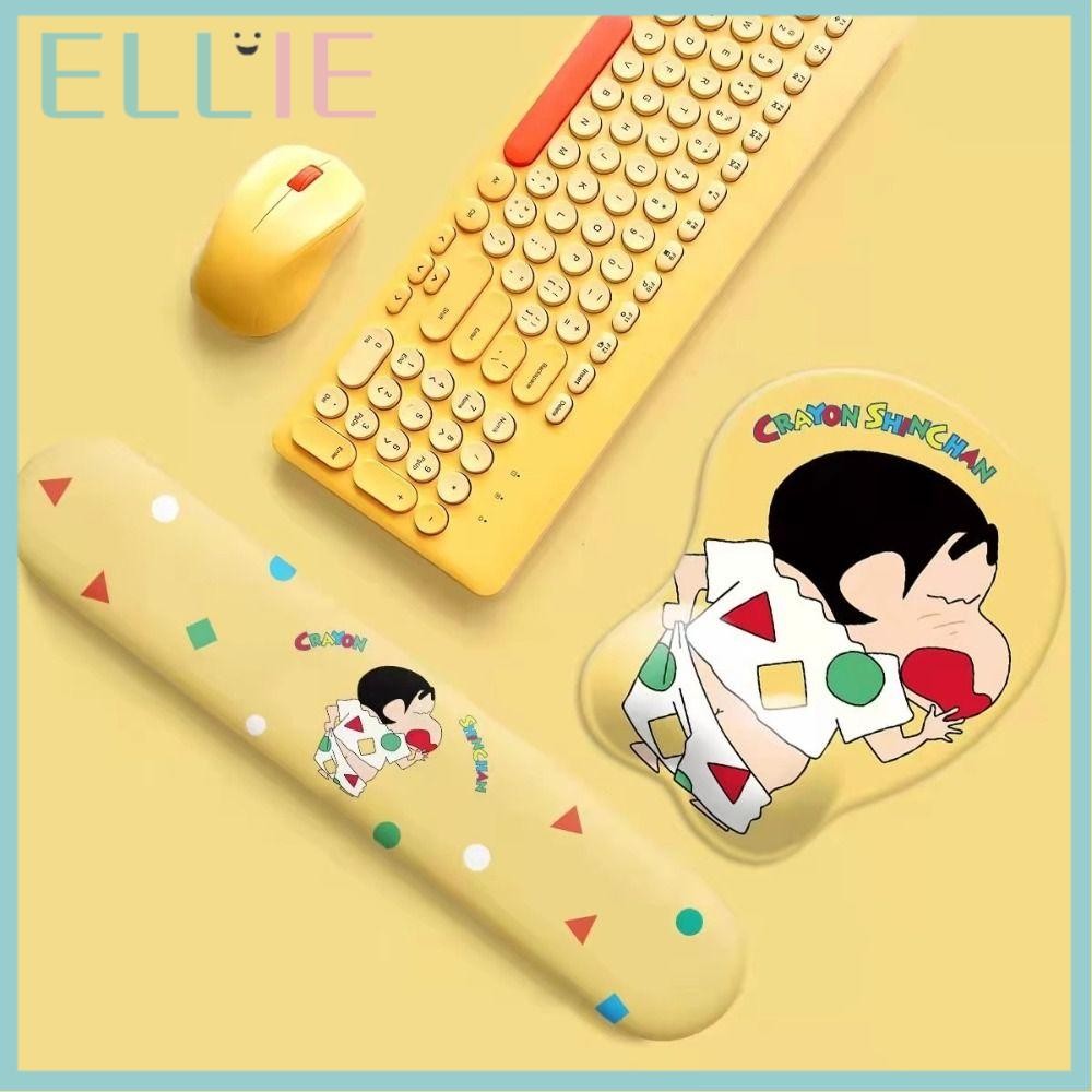 ELLIE แผ่นรองเมาส์เครยอนชินจัง, ที่วางข้อมือน่ารัก Patrick Star Mousepad, แผ่นรองเมาส์เล่นเกมกันลื่นตามหลักสรีระศาสตร์