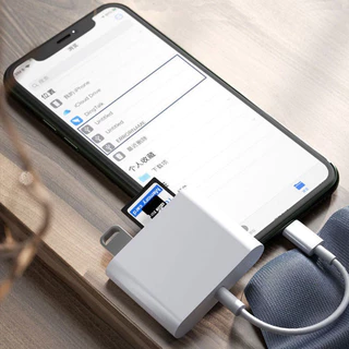 AK ครื่องอ่านการ์ด SD TF USB 3 In 1 สําหรับตัวแปลงกล้อง Apple iPhone สําหรับอะแดปเตอร์ iPad OTGเ
