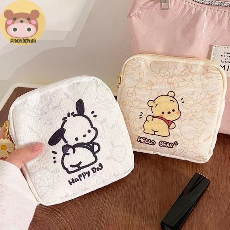 Moonlights1 Kawaii Pochacco ผ้าอนามัยเก็บสาวน่ารักนักเรียนระยะเวลาสรีรวิทยาสุขาภิบาลแบบพกพาผ้าของขวัญ EN