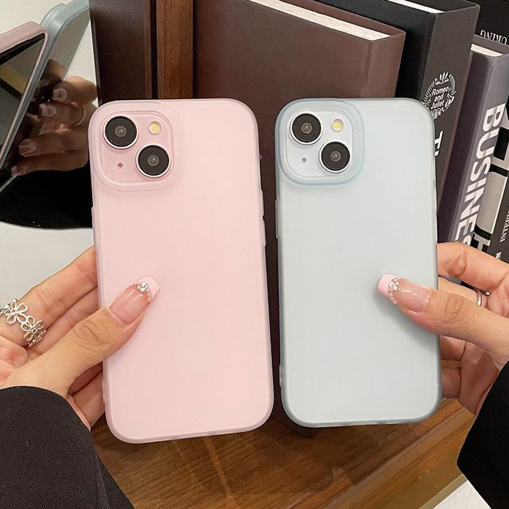 แมทTPUเคส For iPhone 16 Pro Max 11 13 15 12 14 Plus 13promax 14promax 15promax 16promax น้ำค้างแข็งใสเคสโทรศัพท์มือถือ - รูปที่ 2