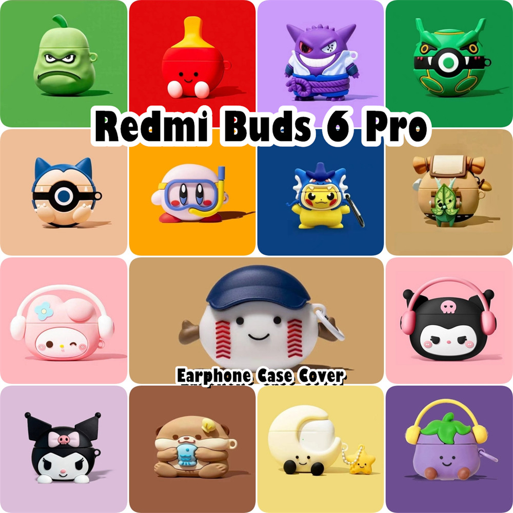 สําหรับ Redmi Buds 6 Pro Case การ์ตูนสร้างสรรค์ซิลิโคนอ่อนนุ่มหูฟังกรณีปลอก NO.3