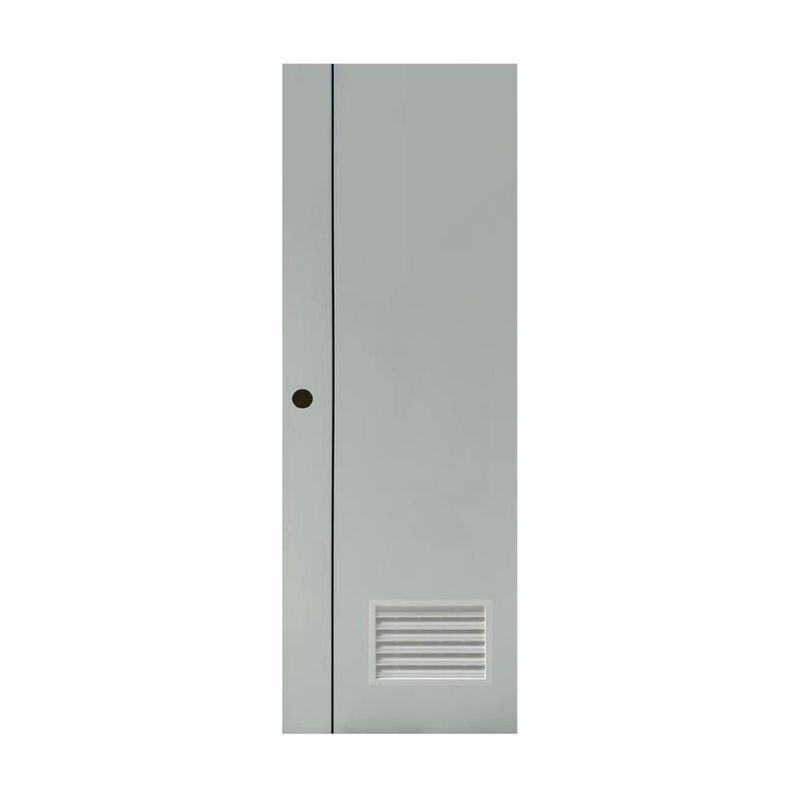 ANYHOME ประตูห้องน้ำUPVC ร่องเกล็ดAG270X200 เทา เจาะ