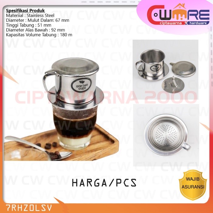 One Two Cups Vietnam Coffee Drip Filter 180 ml LC1 - BDB CW2K