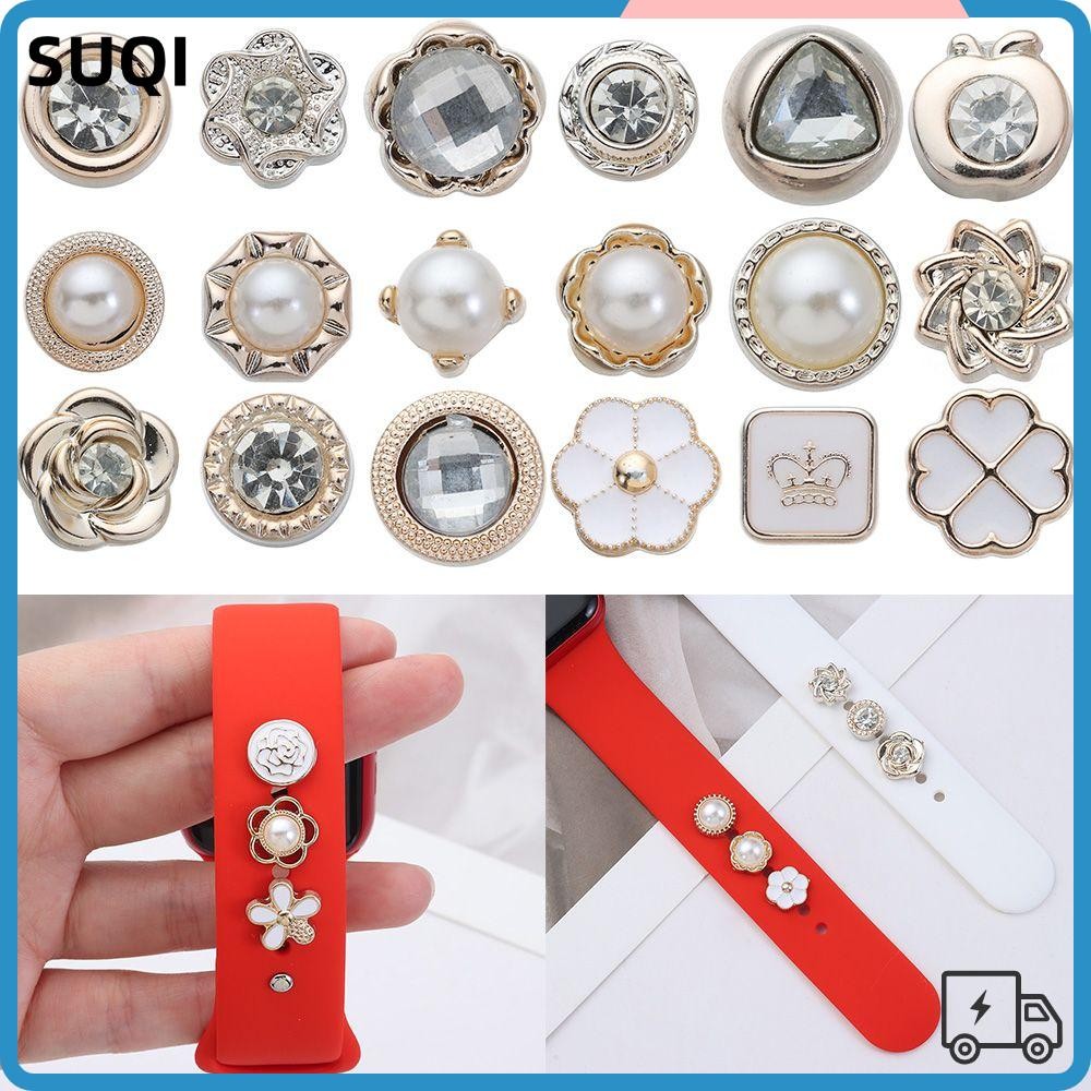 Suqi ใหม่ สายนาฬิกาข้อมือ ประดับเพชร ขนาดเล็ก หมุนได้ ของขวัญ สําหรับตกแต่ง