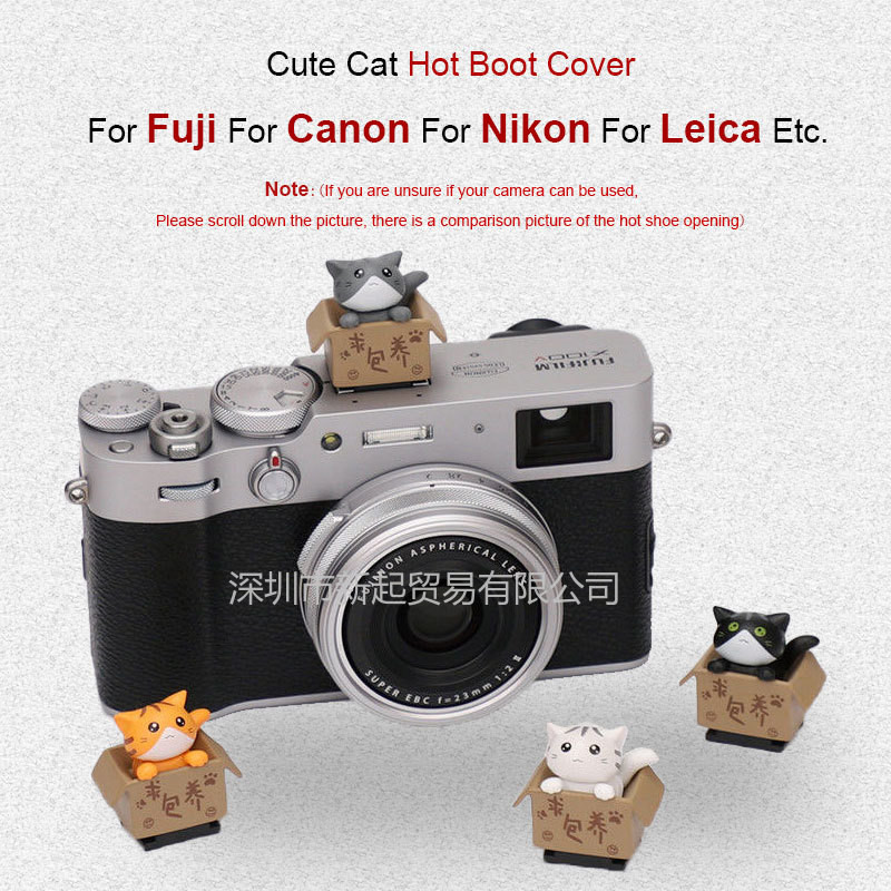 ยางซิลิโคนแมวน่ารักสําหรับ Fuji X-M5 XT50 X100VI X100V XT30 II DSLR รองเท้าร้อนป้องกันกรณีกันฝุ่นสําหรับ Nikon Z50 II Z6 III II Z8 กล้อง DSLR DSLR DSLR ไฟฉายฝาครอบ