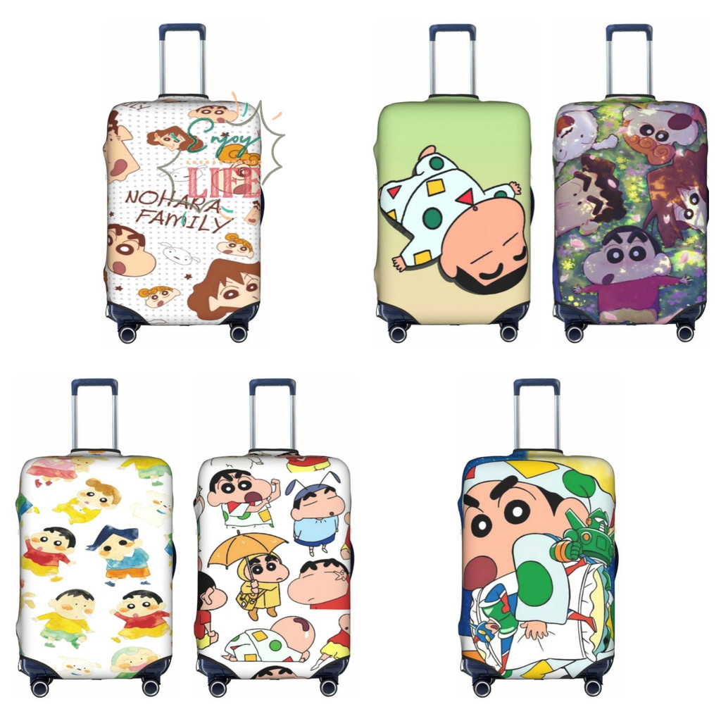 Spot Crayon Shinchan กระเป๋าเดินทางล้างทําความสะอาดได้ตัวป้องกันกระเป๋าเดินทางป้องกันรอยขีดข่วนเหมาะกับ 18-32 นิ้วของขวัญ N708