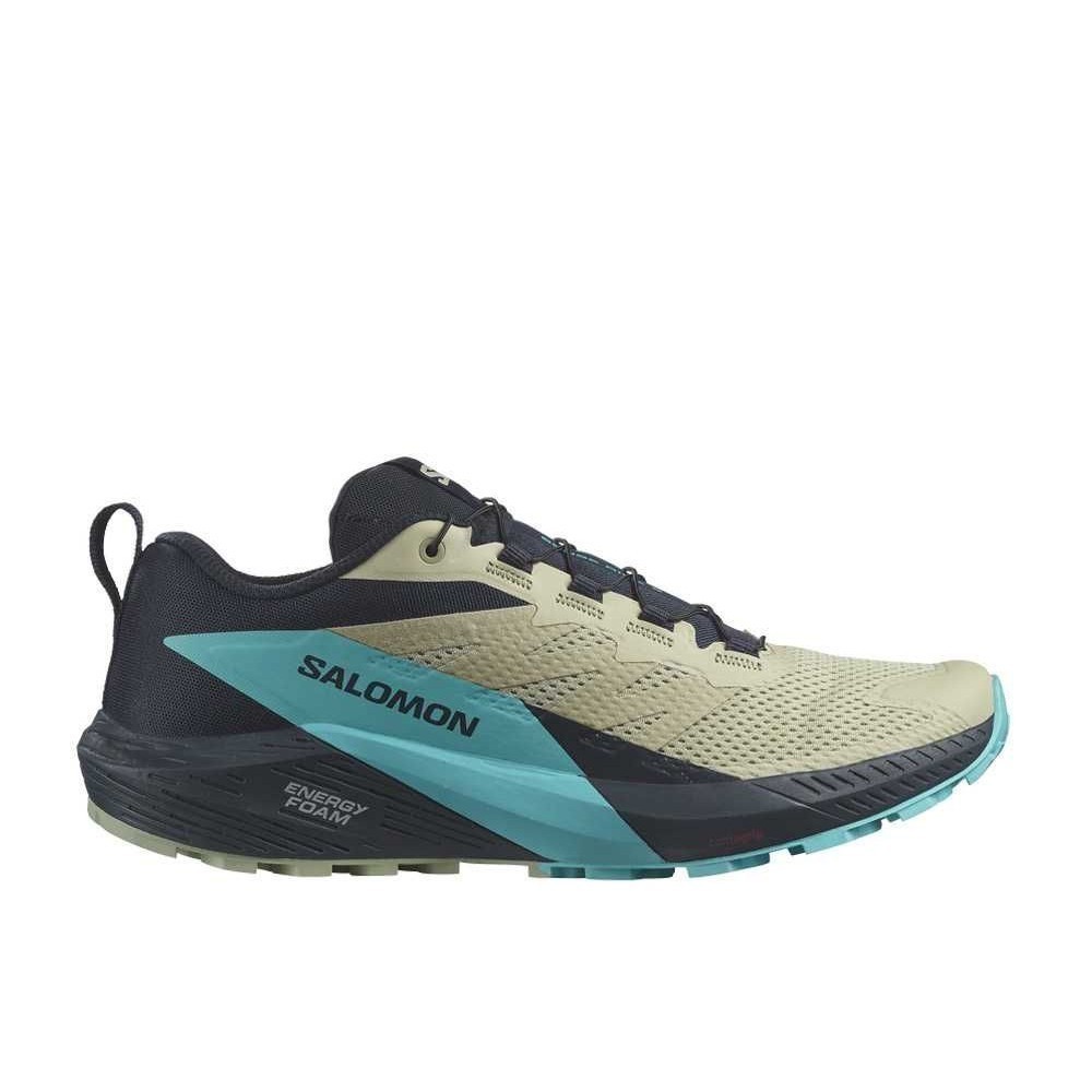 Salomon Sense Ride 5 Alfalfa Carbon Peacock Blue Unused