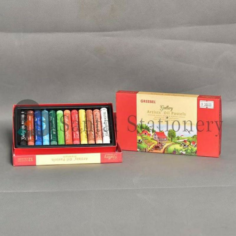 ARTISTS Greebel Gallery Oil Pastels 12 สี Crayon Premium 12 สี