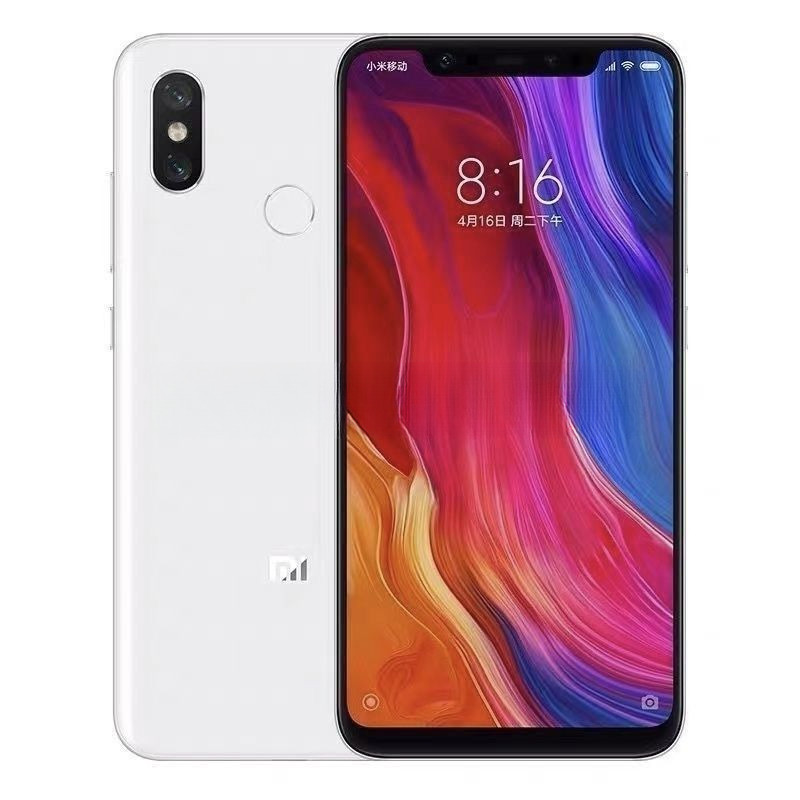 มือสอง Xiaomi 8โทรศัพท์มือถือหน้าจอเดิมลายนิ้วมือ Snapdragon 845ราคาถูกราชาเกมนักเรียน