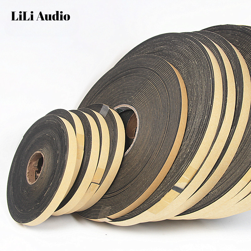 Eva ลําโพงซีลโฟมฟองน้ํายางแถบด้านเดียวกาว Soundproof Anti-collision หน้าต่างประตูซีล Strip สภาพอากาศลําโพงเสียง HIFI Accesories กว้าง 10 มม.15 มม.18 มม.