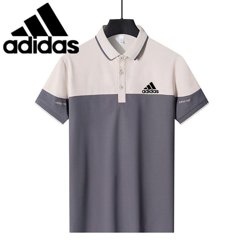 เสื้อโปโลแขนสั้นผู้ชาย พลัสไซส์ สไตล์เกาหลี #JXL-23606-AD