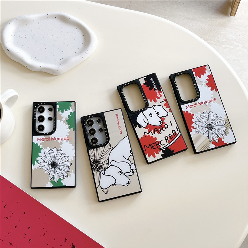 เคสโทรศัพท์ Samsung Galaxy S23 S24 S25 Ultra คุณภาพสูง CASETiFY Mardi Mercredi Dachshund เอฟเฟกต์ดูดแม่เหล็ก ปลอกกระจกกันกระแทก ฝาครอบป้องกันโทรศัพท์