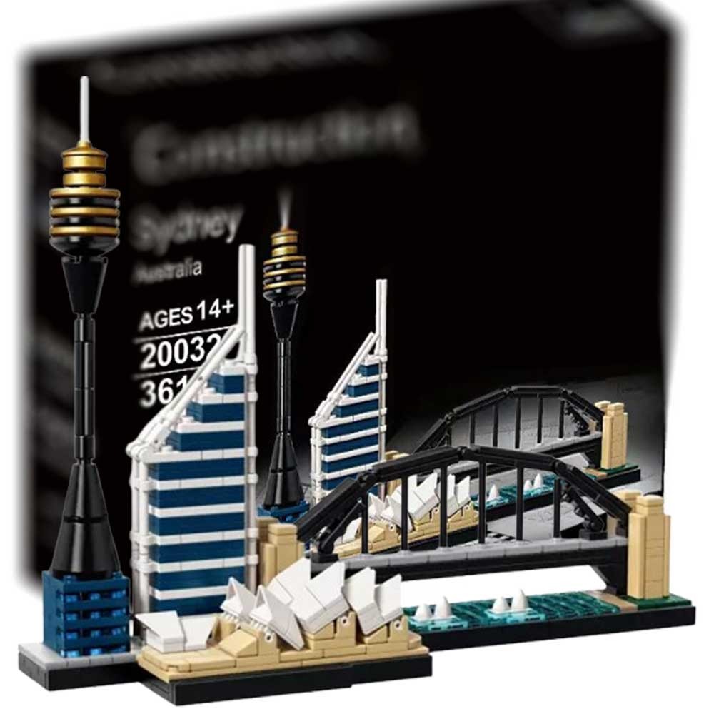 Sydney Skyline Opera House landmark building block model