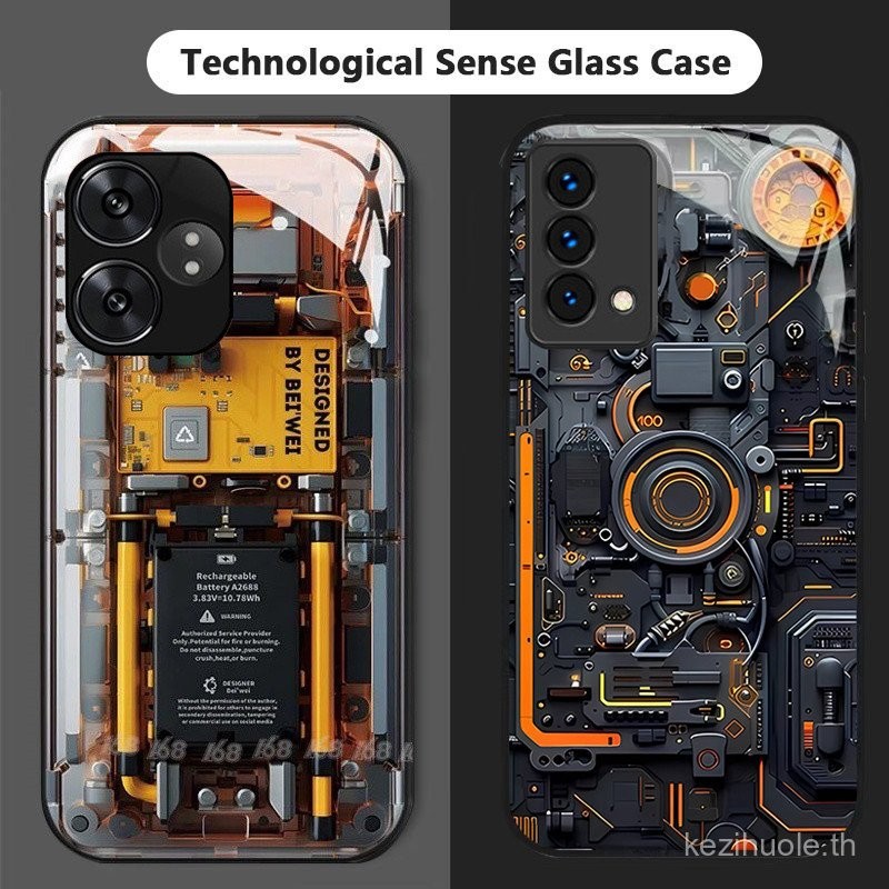 Realme GT Master Edition ปลอก realme GT 6ปลอก realme GT NEO 2แผงวงจร PCBA แก้วกันกระแทกเคสโทรศัพท์พร้อมตัวป้องกันกล้องเทคโนโลยี Cool TREND SENSE ฝาครอบโทรศัพท์ F