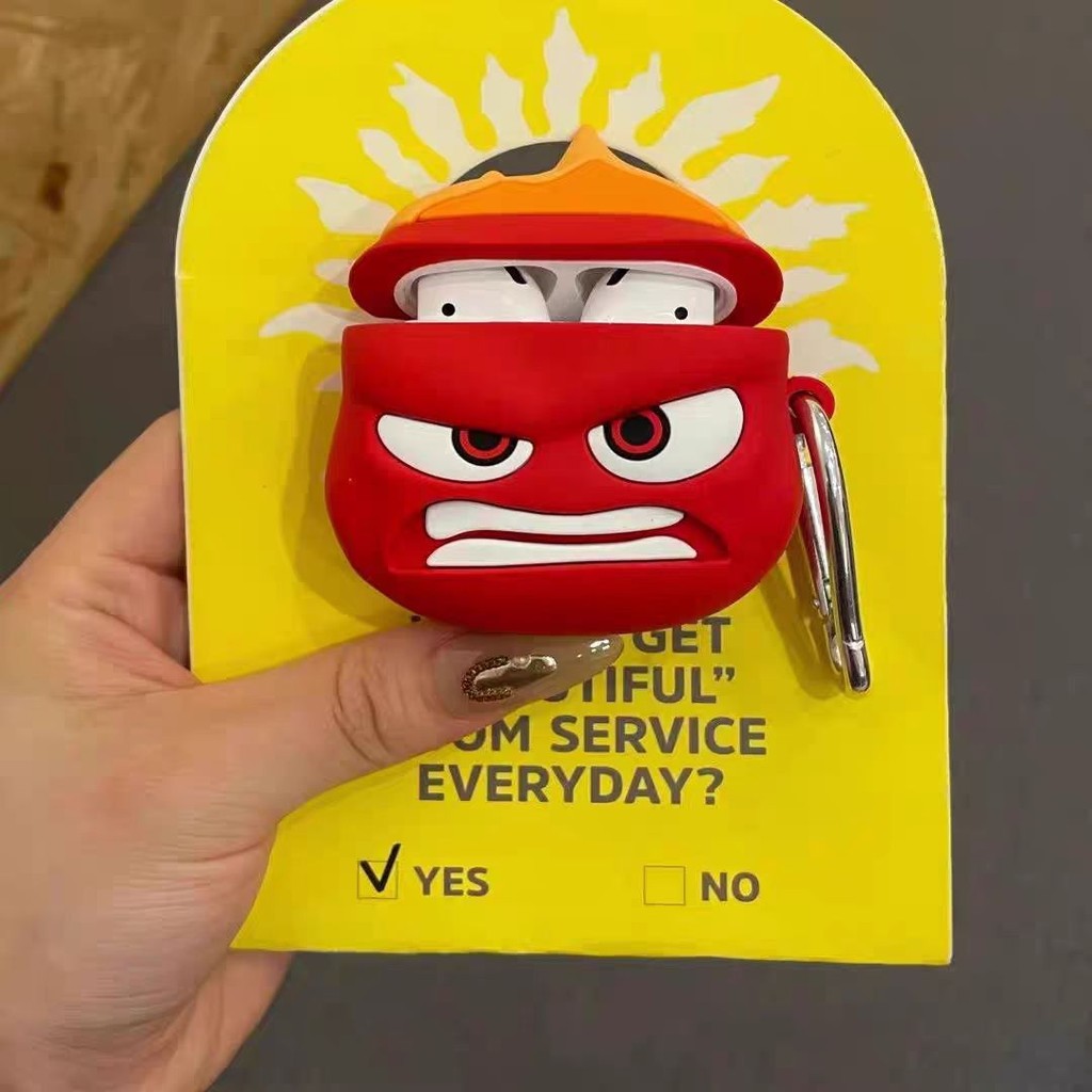 (Pro3 2025)Anger เคสการ์ตูนสําหรับ AirPods4/4ANC/1/2/3/Pro/Pro2/Pro3 เคสซิลิโคนอ่อนนุ่มพร้อมคาราบิเนอร์ - รูปที่ 6