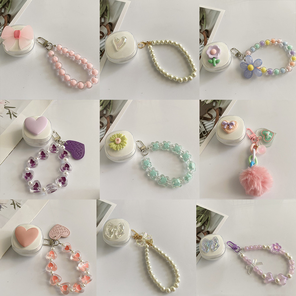 Ins สําหรับ Baseus Bowie E16 /E19 / E18 / E20 /BD1 /MC1 หูฟังดอกไม้/การ์ตูนซิลิโคนโปร่งใสชุดหูฟัง