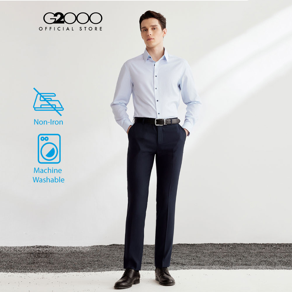 G2000 เสื้อเชิ้ตแขนยาวแบบทางการสำหรับผู้ชาย ทรง Smart Fit รุ่น 4112144261 BLUE
