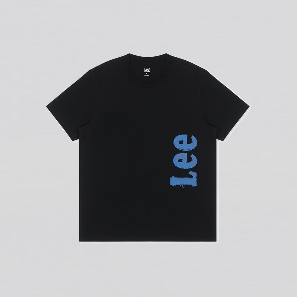 LEE เสื้อยืดแขนสั้นผู้ชาย ทรง Regular รุ่น LE F224MTSSF20 สีดำ