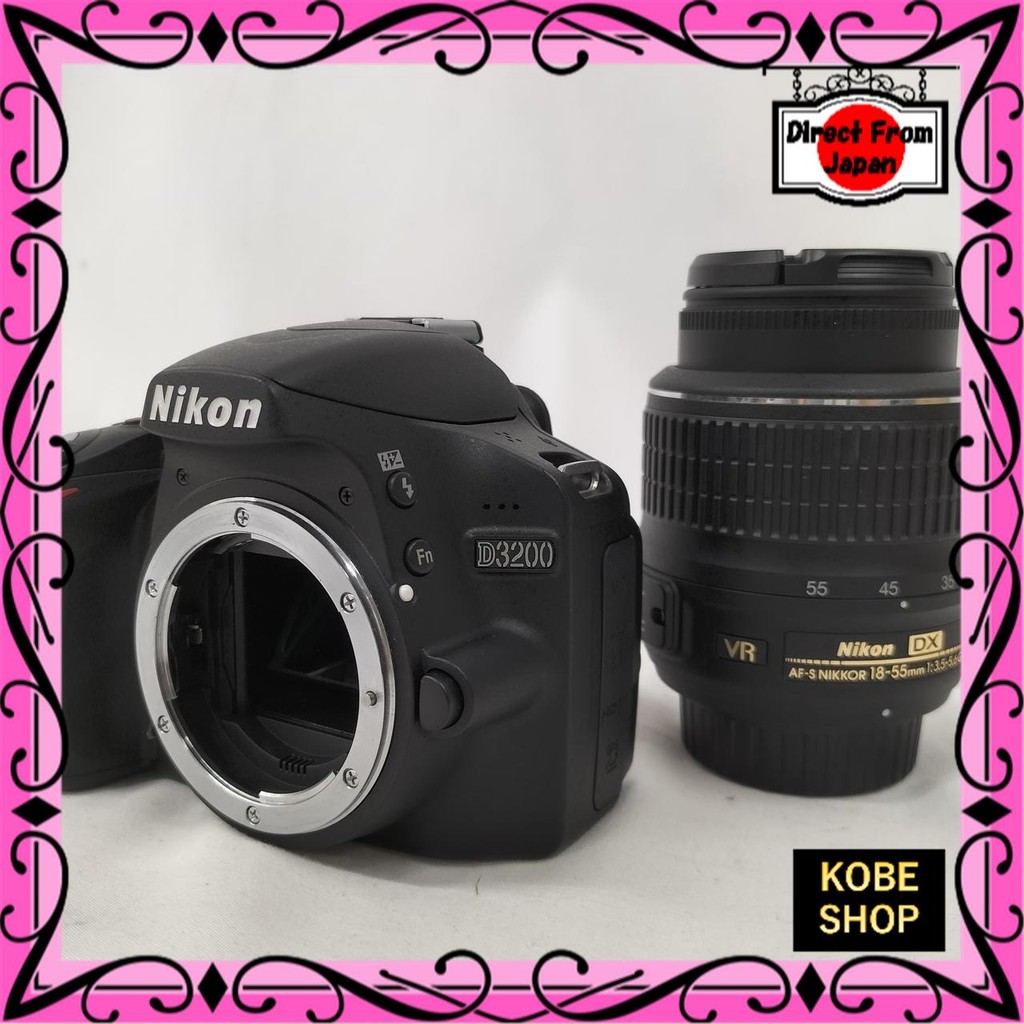 【ส่งตรงจากญี่ปุ่น】 ชุดเลนส์ NIKON D3200 ชุดเลนส์กล้องดิจิตอล SLR 【สินค้ามือสอง】