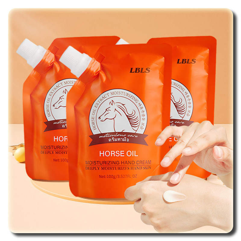 YTL ครีมทามือและเท้า Horse Oil 100g น้ำมันบำรุงผิวพรรณ ครีมทามือตราม้า ลดรอยแตกของมือแห้ง