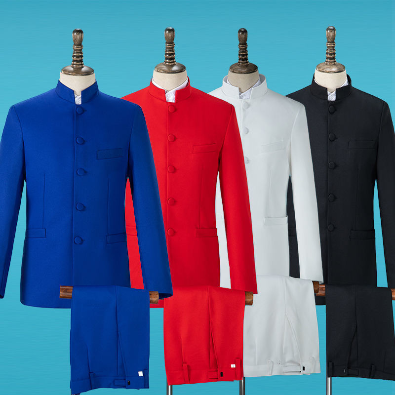 สไตล์จีน Mingguo Stage Performance เครื่องแต่งกายภูเขาจีนนักเรียน 54 เยาวชนเครื่องแต่งกายผู้ชาย Chor