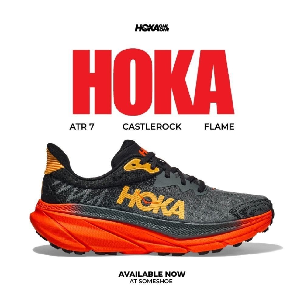 Hoka Challenger ATR 7 Castlerock Flame running Shoes for Men Sneakers