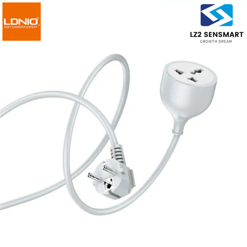 LDNIO SC1017 ปลั๊กต่อขยาย Socket Power Strip 10A 2500W สายไฟพ่วงอเนกประสงค์ EXTENSION CORD TURBO สายยาว 5 เมตร