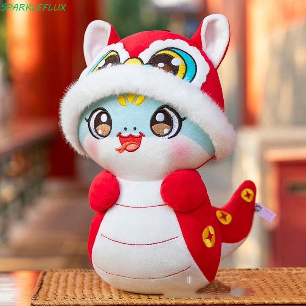 ประกายไฟ งูปีของเล่นตุ๊กตา,ตาโตเทพเจ้าแห่งความมั่งคั่งความมั่งคั่งงูปีมิ่งขวัญของเล่น,อะนิเมะกระเป๋าจี้สไตล์จีนพรนุ่มงูนําโชคตุ๊กตาพวงกุญแจของขวัญปีใหม่