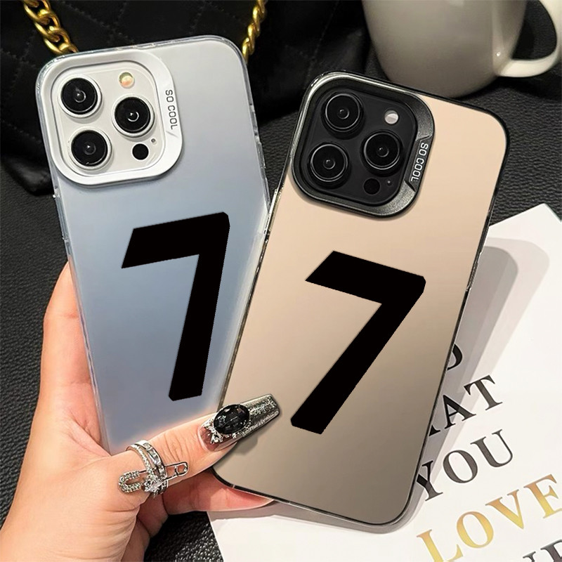 🔥COD🔥เคส iphone 11 13 12 14 15 16 Pro MAX 14 15 16 Plus XR XSMAX 7Plus แฟชั่นหมายเลข 7 ซิลิโคนกันกระแทกเคสโทรศัพท์