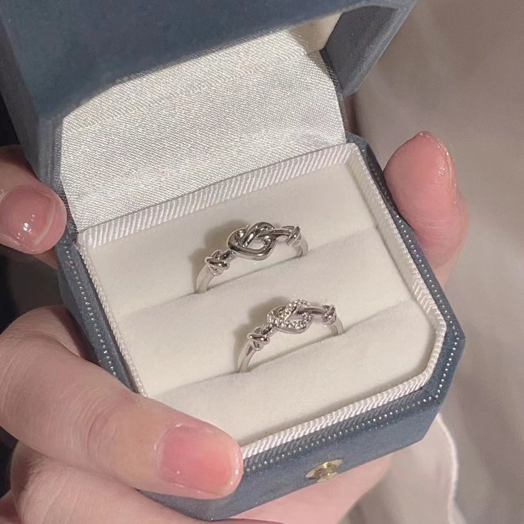 เดือน แฟชั่นแฟชั่นอารมณ์ที่เรียบง่ายผู้ชายและผู้หญิงรักแหวนออกแบบสําหรับคู่รัก