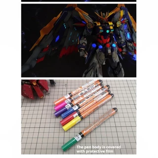 Mswz Fluorescent Color Markers Erase ปากกาสําหรับ Gundam ภาพวาดรุ่นทํา Hobby DIY เครื่องมืออุปกรณ์เสริม MS042 0.7 มม.ฐานน้ําเรืองแสง Marker ปากกา