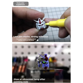 Mswz Fluorescent Color Markers Erase ปากกาสําหรับ Gundam ภาพวาดรุ่นทํา Hobby DIY เครื่องมืออุปกรณ์เสริม MS042 0.7 มม.ฐานน้ําเรืองแสง Marker ปากกา