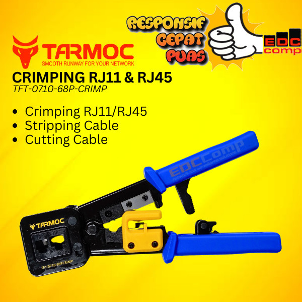 Tarmoc TFT-0710-68P-CRIMP | RJ45 EZ CURLING PLIERS ANTI-FAIL CAT5E CAT6 CRIMPING TOOL LAN RJ45 - ANT