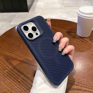 Minimal การกระจายความร้อนตาข่ายระบายอากาศเคสโทรศัพท์แม่เหล็กสําหรับiPhone 11 14 16 Pro Max 15 12 13 Pro Max Plus