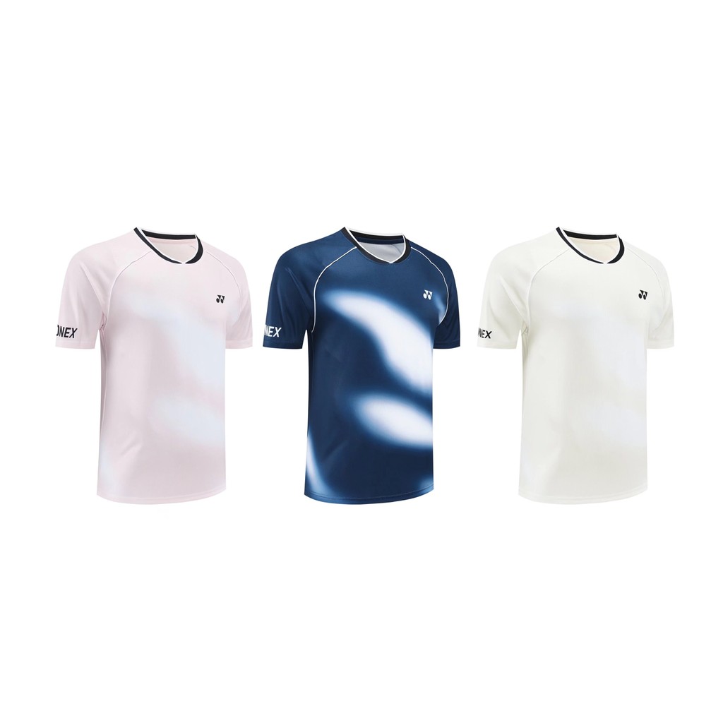 จัดส่งภายใน48ชั่วโมง2025ใหม่เทนนิสแบดมินตันเสื้อผู้ชายและผู้หญิงตาข่ายดูดซับเหงื่อการฝึกอบรมการแข่งขันด้านบน861