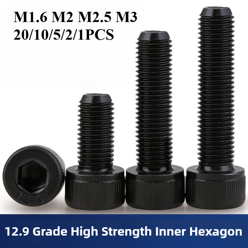 [Fast] Grade 12.9 Black Allen Cap Screw / Allen Bolt Socket Head Cap Screw M1.6 M2 M2.5 M3