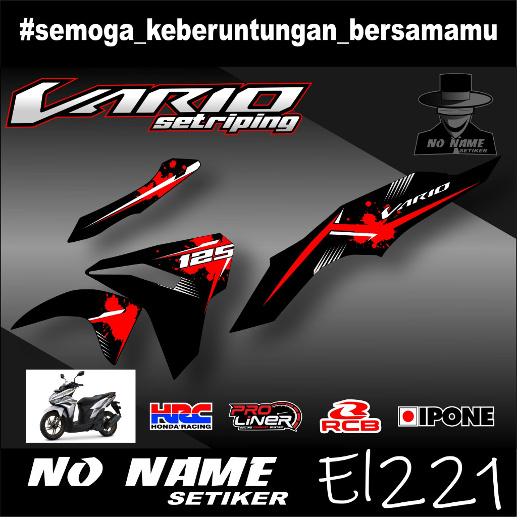 Vario 125 New Striping Sticker Semifull Vario 125 New Strip Variation (El221) ใหม่ 2023