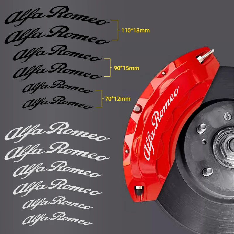 Car Goods Brake Caliper Badge Sticker Decoration Sticker Decal For Alfa Romeo 159 166 Giulietta Giul