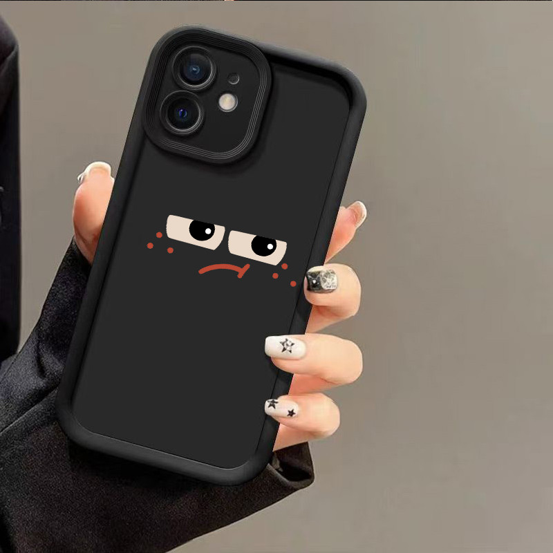 น่ารักยิ้มแสดงออกตลกเคสอ่อนสำหรับ OPPO A17 A57 A3s A18 รูปที่ 5