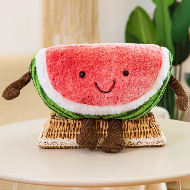 ตุ๊กตาแตงโม Cuddly หมอน Sleeping Cherry ตุ๊กตาผลไม้ Super Soft ของขวัญน่ารักสําหรับเด็ก