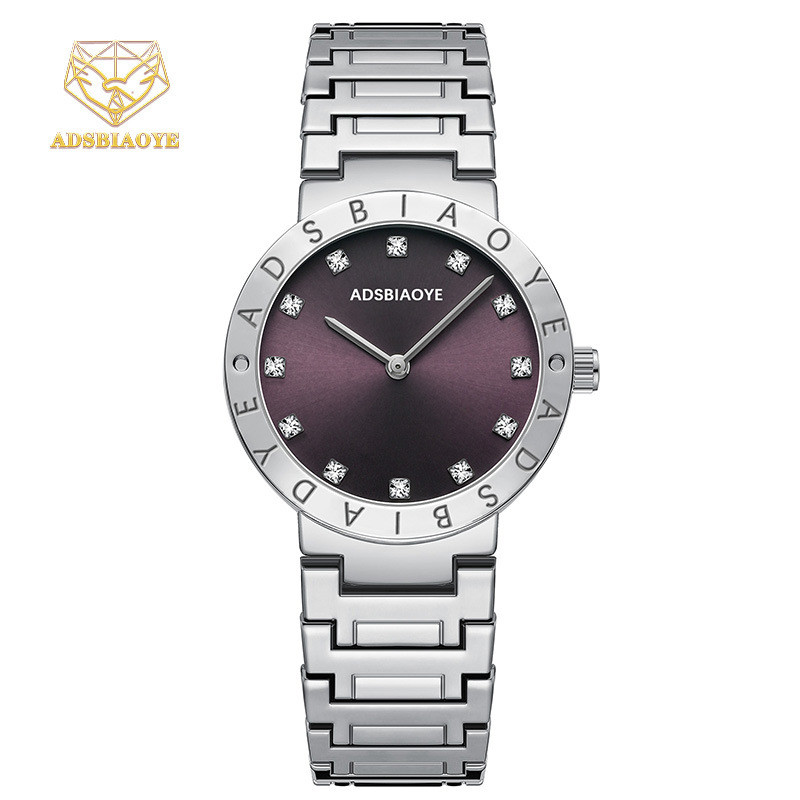 Adas Black Plum Quartz Niche นาฬิกากันน้ําสุภาพสตรีนาฬิกาแฟชั่นผู้หญิงนาฬิกา All-Match Adas Black Pl