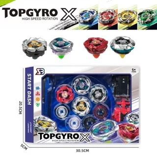 TOPGYRO X SB ชุดของเล่นลูกข่างหมุน 4 ชิ้น พร้อมสนามประลอง ของเล่นเด็ก ของเล่นต่อสู้ โลหะ ลูกข่างหมุน