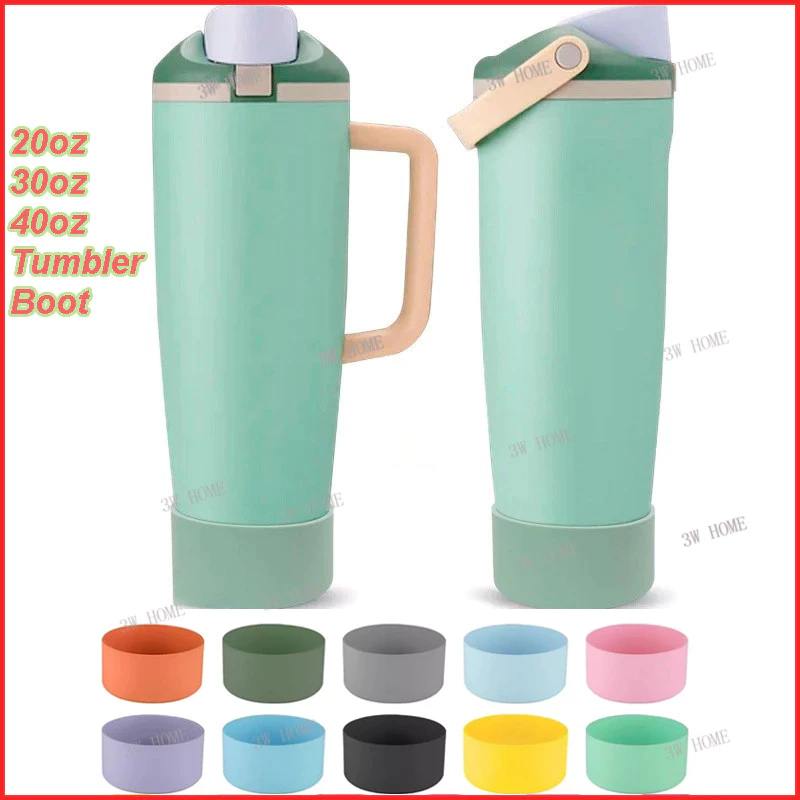 บูทซิลิโคนสําหรับ owala 30oz & 40oz FreeSip Sway Bottles & Tumblers - กันลื่นป้องกันรอยขีดข่วนซิลิโคนฝาครอบแก้วน้ําซิลิโคนด้านล่าง