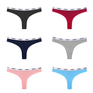 Allofme ผู้หญิงผ้าฝ้ายแท้ G-String เซ็กซี่ต่ําเอว Thongs นุ่มและระบายอากาศได้ Love ชุดชั้นใน