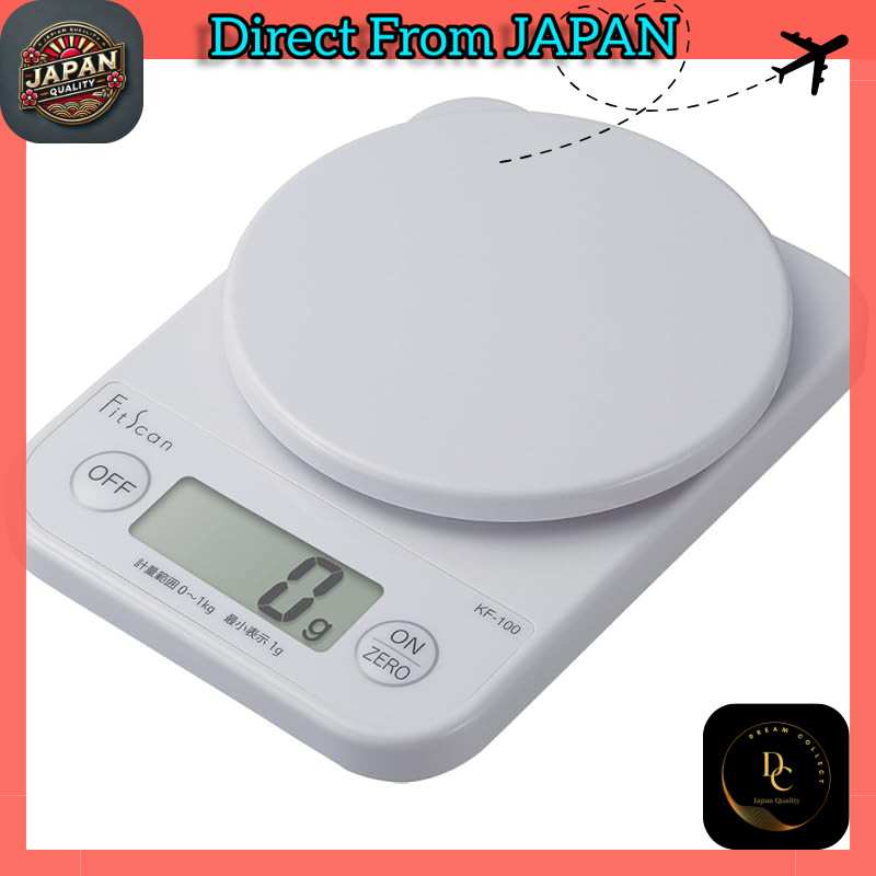 Tanita Cooking Scale, compact design that saves space, comes with trial batteries, measures up to 1 