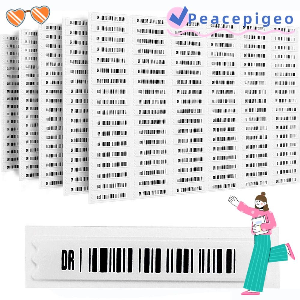 PEACEPIGEO 108 ชิ้นแท็กบาร์โค้ดความปลอดภัย,ฉลากอ่อน AM 58khz,สติกเกอร์แม่เหล็กอะคูสติกป้องกันการโจรกรรม AM ระบบเตือนภัย