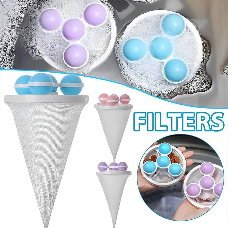 1/3/5 ชิ้นเครื่องซักผ้ากรองถุงตาข่าย/ลอยสัตว์เลี้ยงผม Lint Removal Catcher/ซักรีดทําความสะอาด Ball